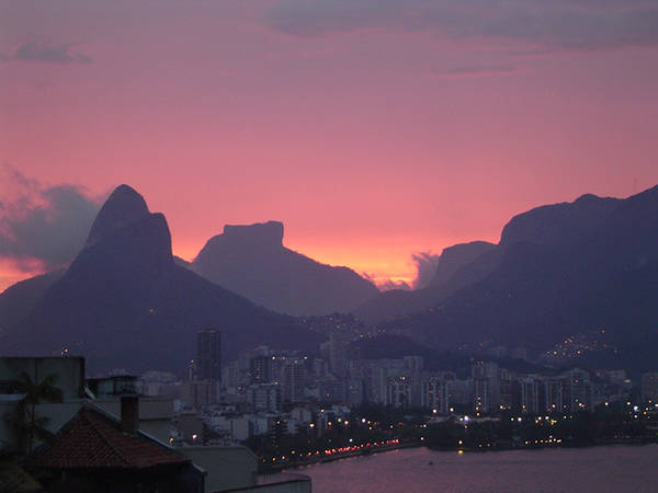 Sunset over Lagoa, Rio