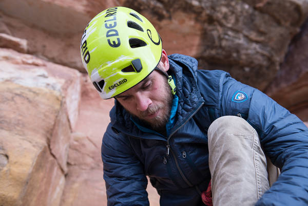 Anthony Johnson gearing up to climb
