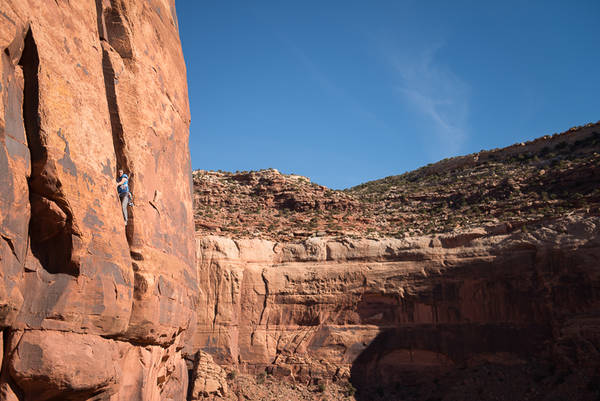 Chase Webb climbing Butt Luvin 5.11