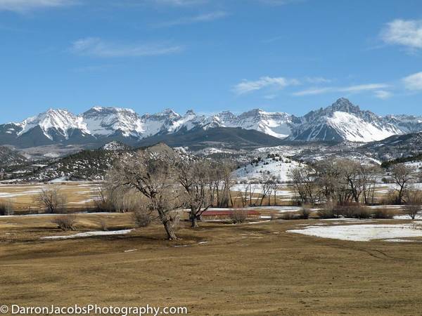 Winter Cow Pasture and Mount Sneffels