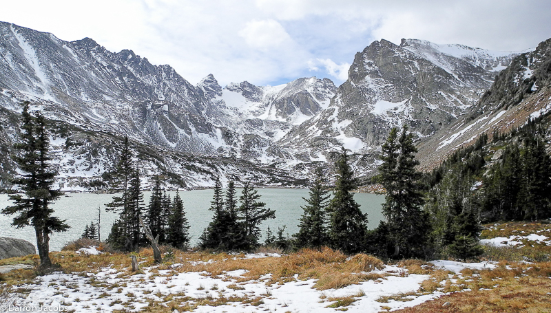 Grande Cirque from Lake Isabelle This photo was taken whilst taking the ice tools for a late in the day walk. This is probably the most photographed scene in...