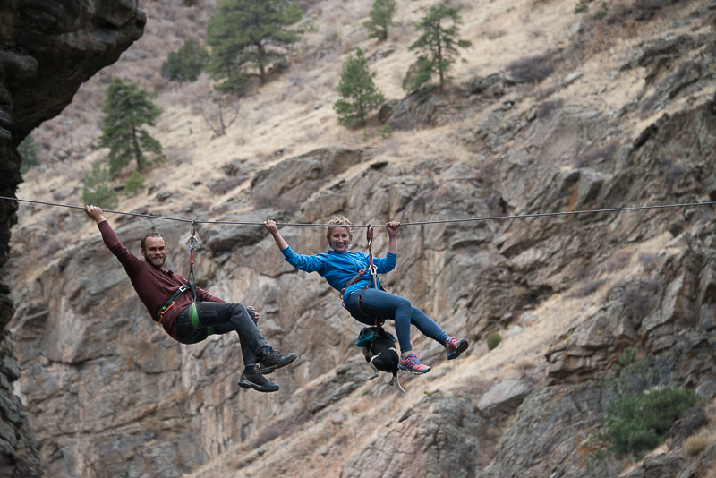 Anthony Johnson, Kristina, ​The Mission Wall, Tyrolean Traverse, Clear Creek Canyon, Golden, Colorado​, Darron Jacobs, Fine...